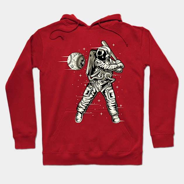 Space Baseball Hoodie by lionkingdesign